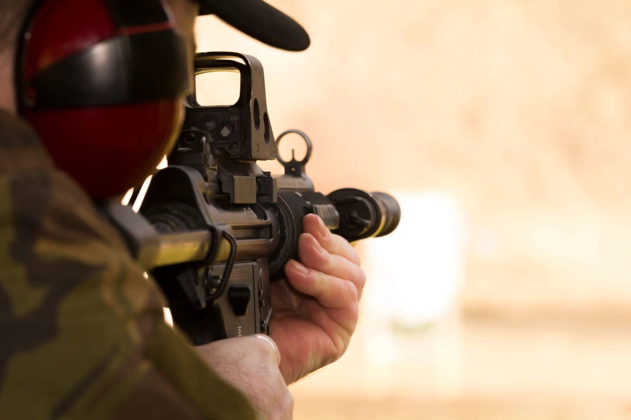 Students training at the shooting range